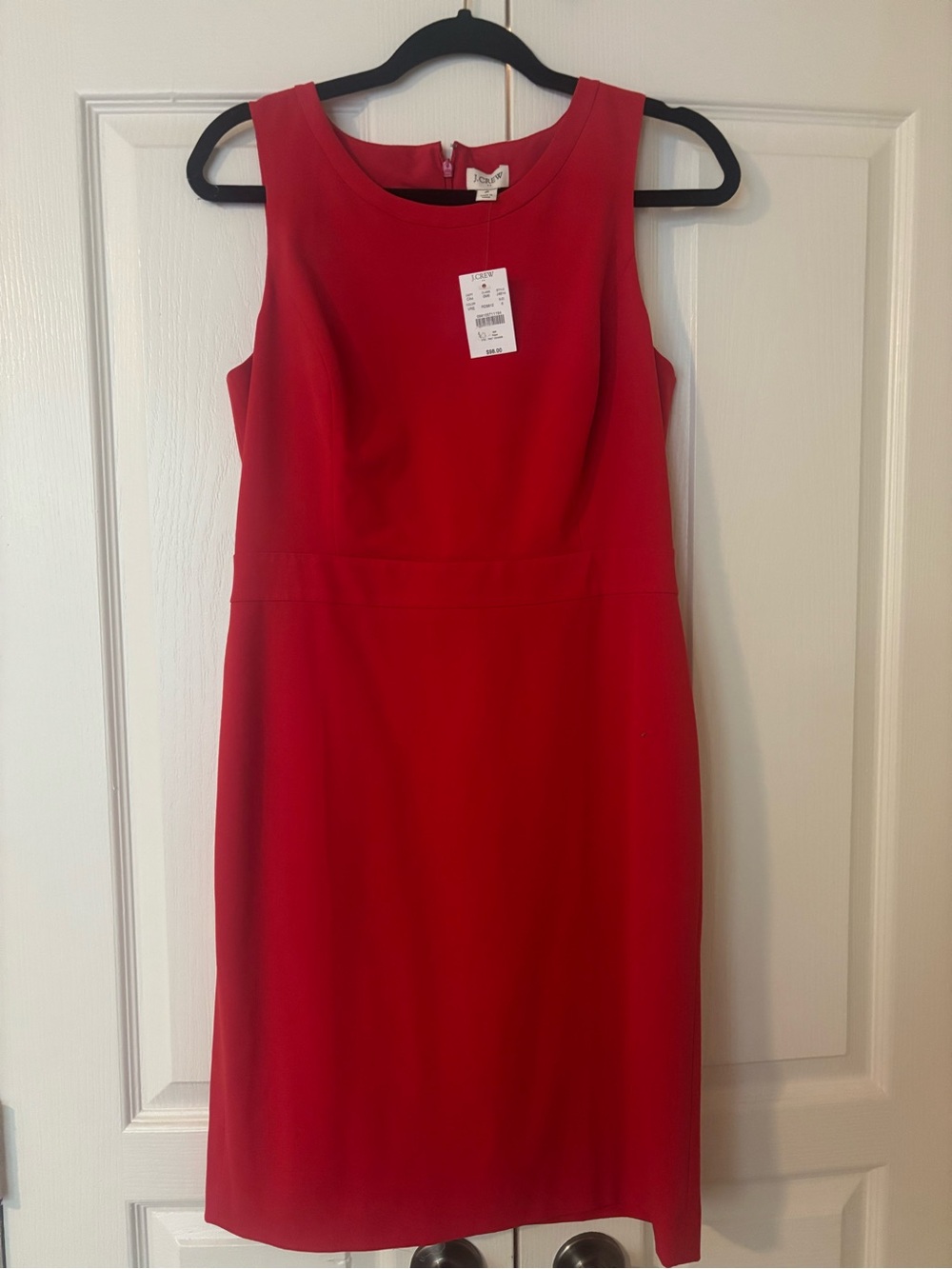 J. Crew Sleeveless Red Sheath Dress